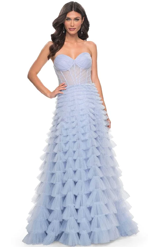 La Femme 32447 - Ruffled A-Line Prom Gown