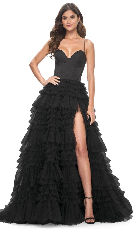 La Femme 32071 - Sweetheart Ruffled Skirt Prom Dress