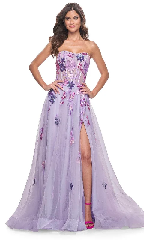 La Femme 32156 - Sequin Embellished A-Line Prom Gown