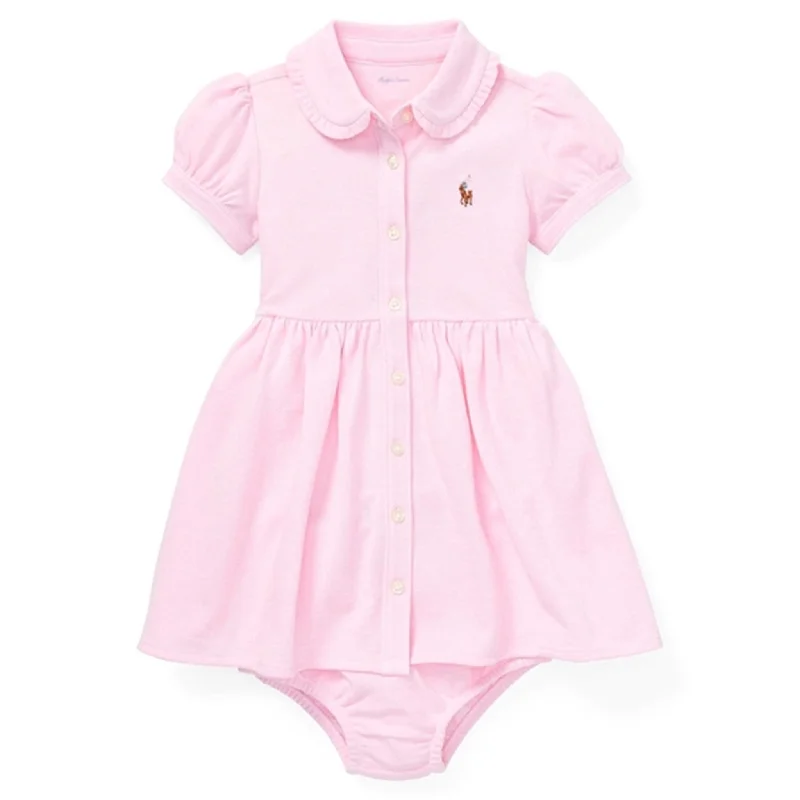 Ralph Lauren undefined Solid Oxford Dress & Bloomer Carmel Pink