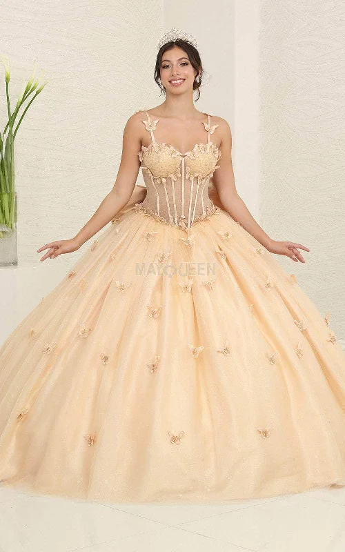 May Queen LK239 - Butterfly Applique Ballgown