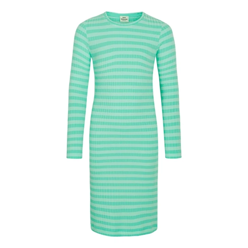 Mads Nørgaard 5x5 Stripe Dubina Dress Stripe/Cabbage