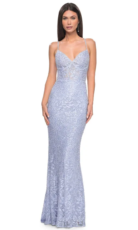 La Femme 32434 - Strappy Back Lace Prom Gown