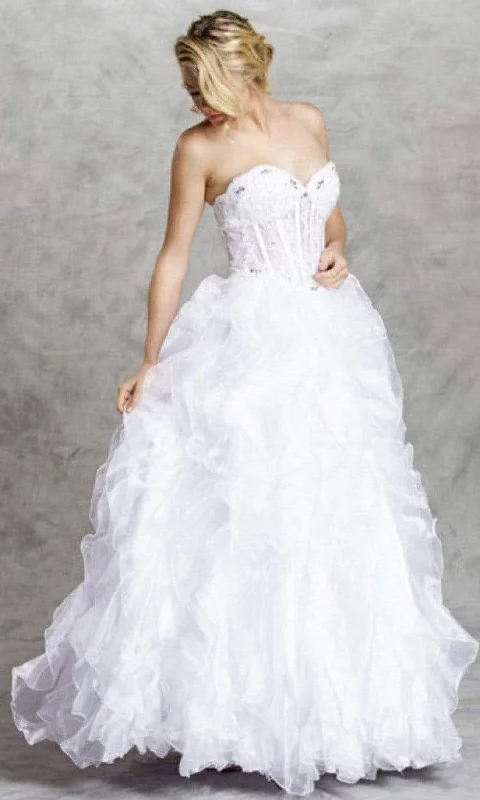 Aspeed Bridal - LH032 Sweetheart Neck Strapless Wedding Gown