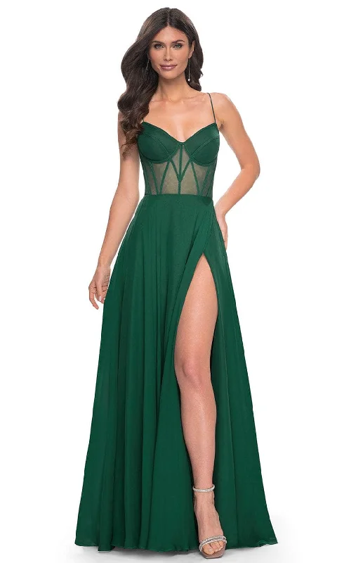 La Femme 32296 - Illusion Corset Prom Dress