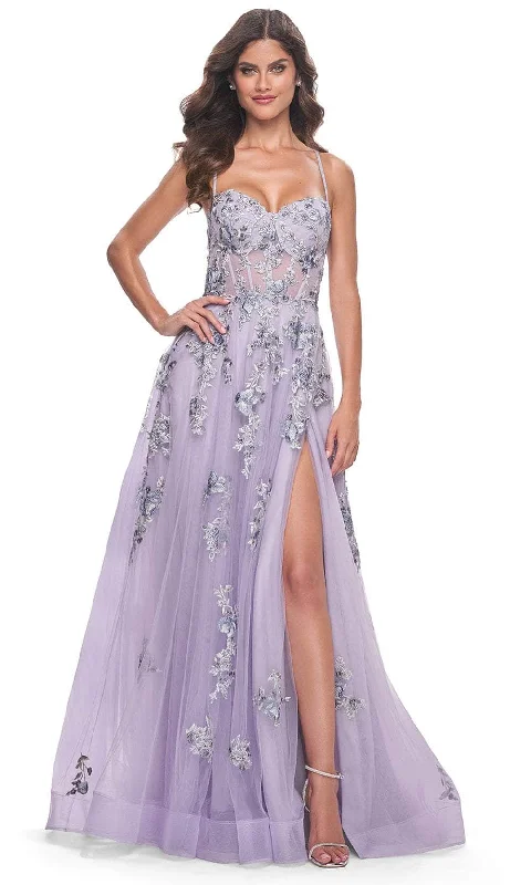 La Femme 32221 - Sleeveless Corset Prom Gown