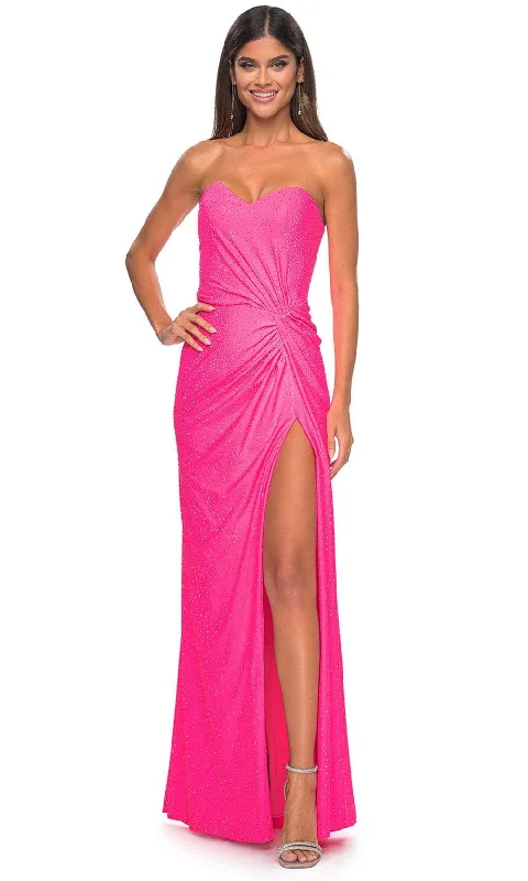 La Femme 32175 - Sweetheart Knotted Detail Prom Gown