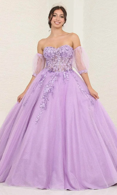 May Queen LK237 - Illusion Corset Ballgown