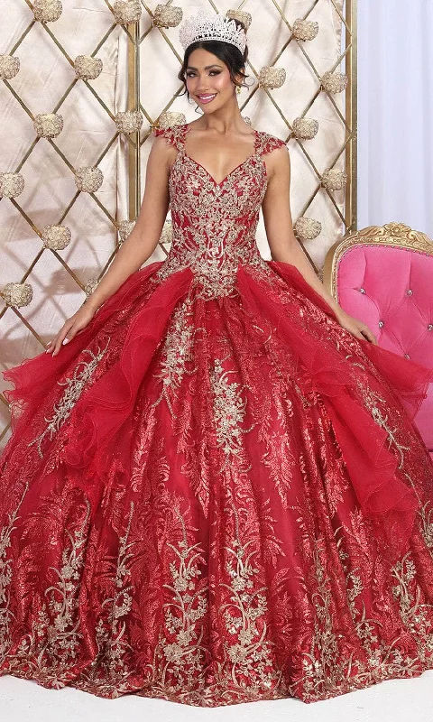 May Queen LK231 - Metallic Embroidered Ballgown