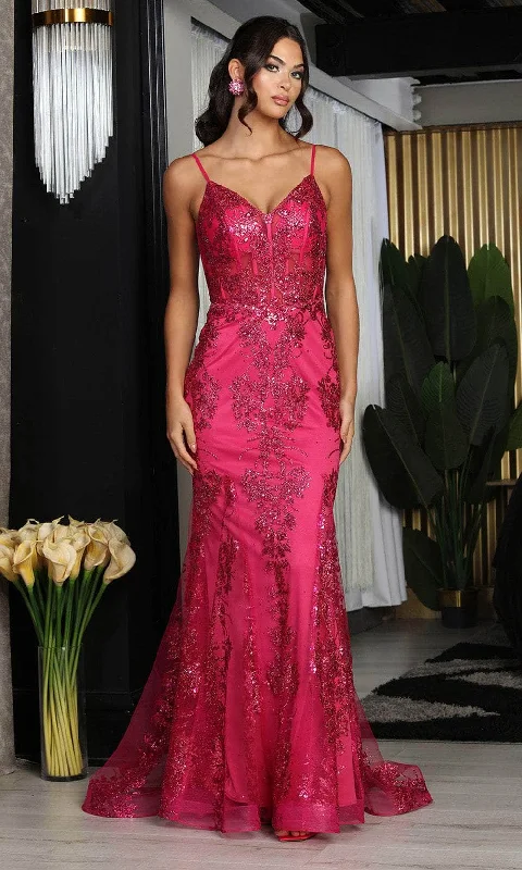 May Queen MQ2061 - Sequin Ornate Prom Gown