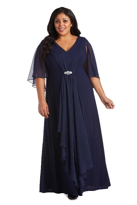 R&M Richards 7329W Long Formal Plus Size Dress