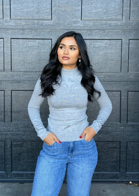 Beverly Sweater Top Grey