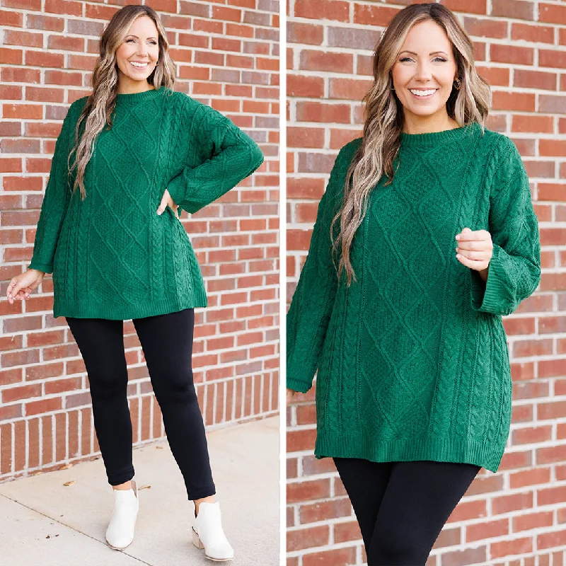 Crossing Channels Sweater, Hunter Green