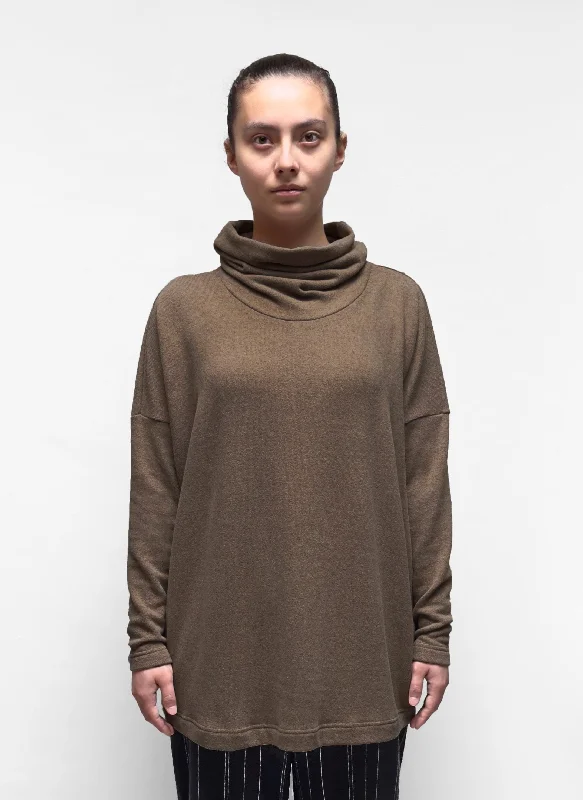 MAMA B - Cozy Onesize Cowl Sweater in Desert Brown