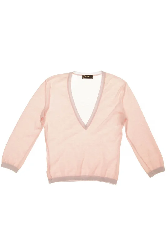 Versace - Pink Baby Cashmere Long Sleeve Sweater - IT 40 - $275