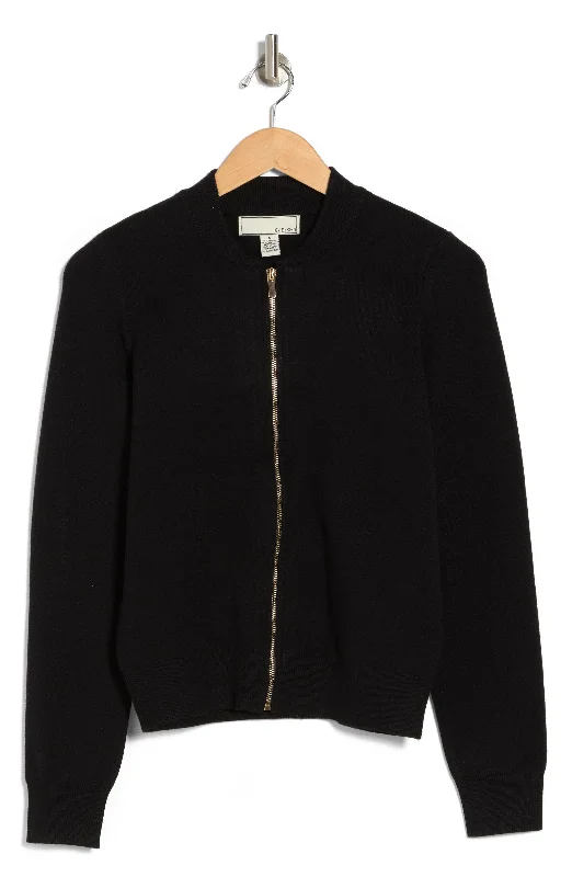 BY DESIGN Jenny Double Knit Bomber Jacket