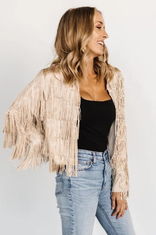 Sheridan Fringe Jacket | Champagne