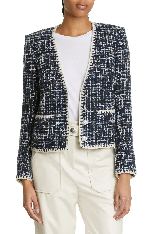 Veronica Beard Bosea Cotton Blend Tweed Jacket