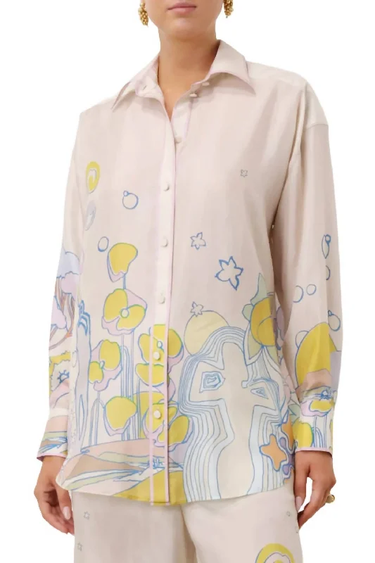 Pop Relaxed Shirt In Watercolor Multi