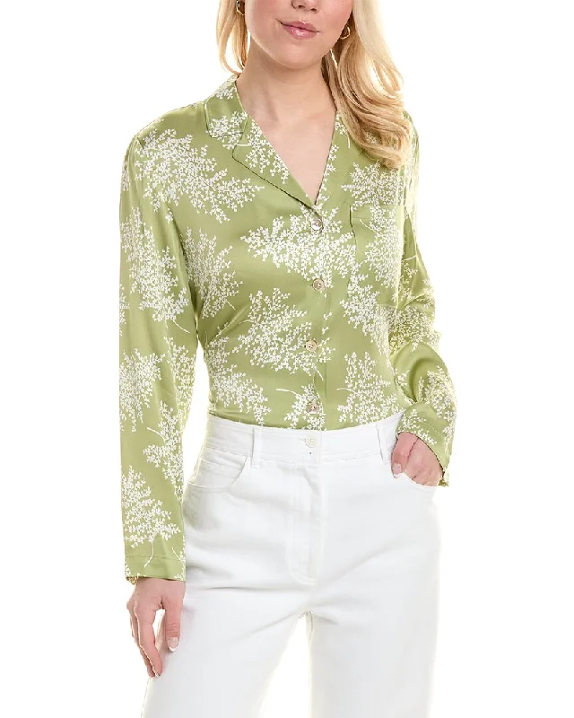 Rebecca Taylor Fleur Satin Shirt