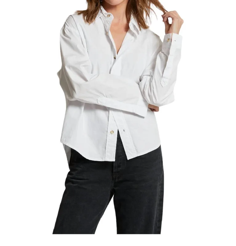 James Button Down Shirt In White