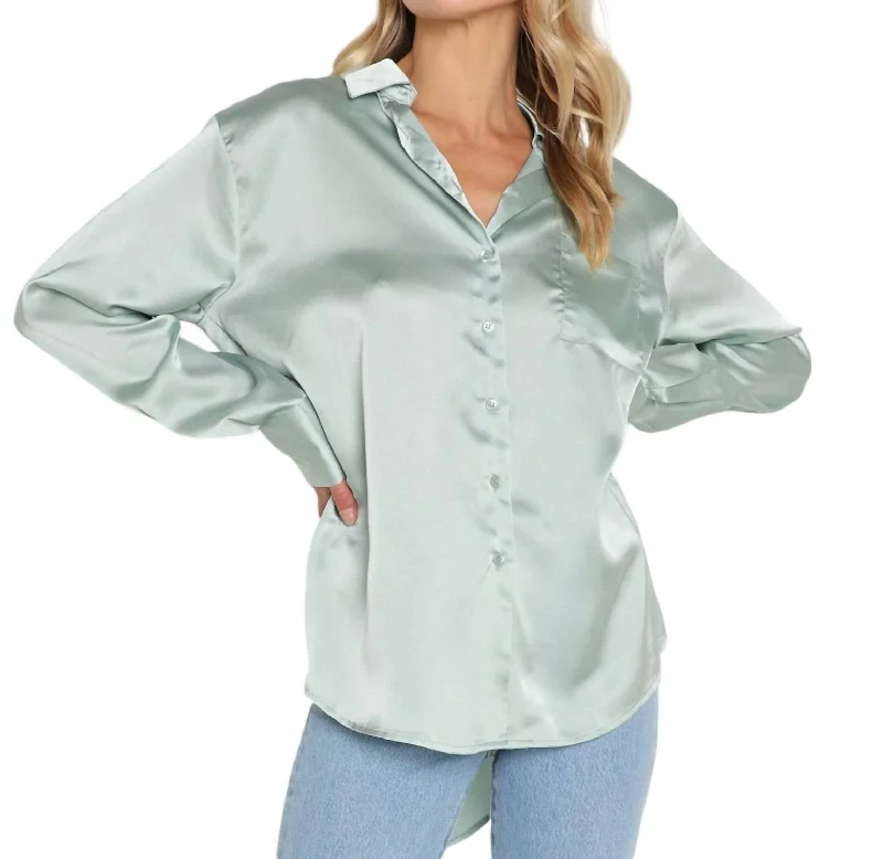 Smith Button Up Shirt In Jade