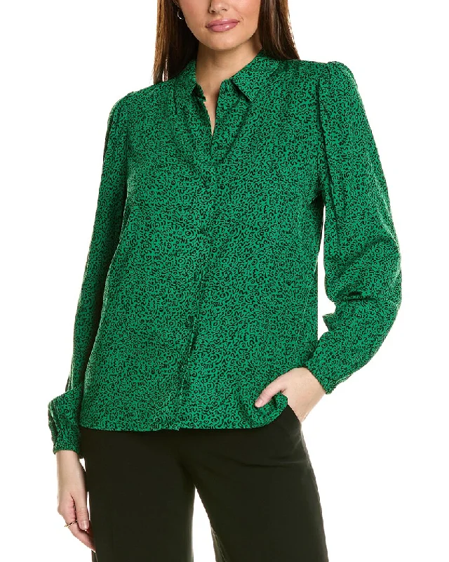 T Tahari Puff Shoulder Shirt