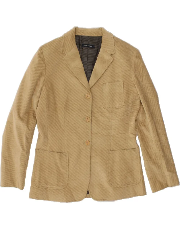 MARINA YACHTING Womens 3 Button Blazer Jacket IT 46 Large Beige