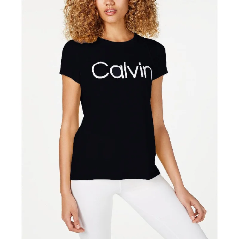 Calvin Klein Performance Women's Logo T-Shirt Black Size 2 Extra Large - XX-Large