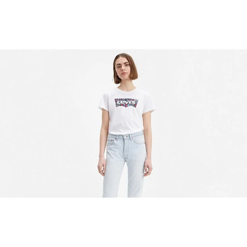 Levi's Women's Batwing Perfect Graphic Logo T-Shirt White Size Extra Large