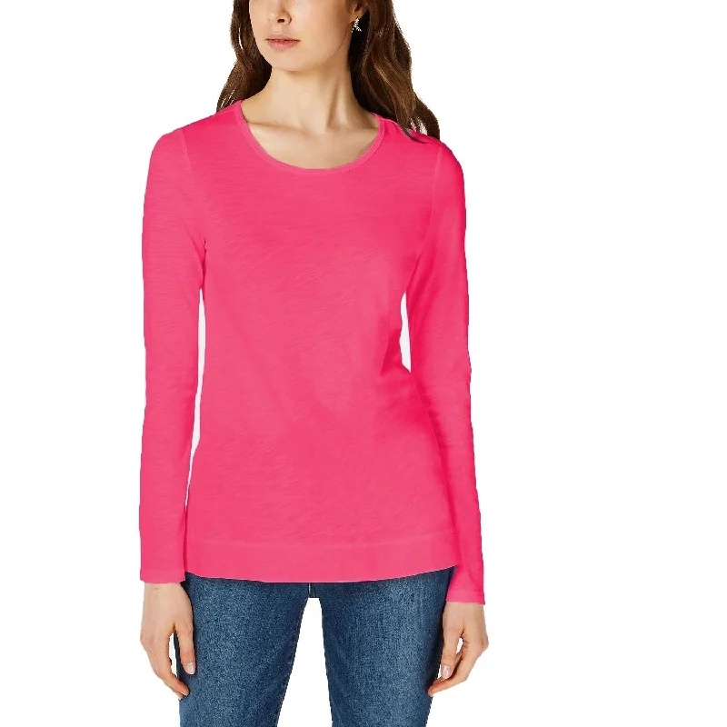 Maison Jules Women's High-Low T-Shirt Fuchsia Purple Size Extra Large - Pink - X-Large