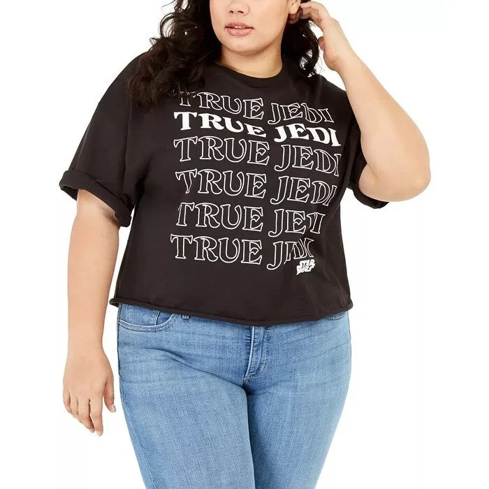 Mighty Fine Women's Plus Size True Jedi T-Shirt Black Size 2X