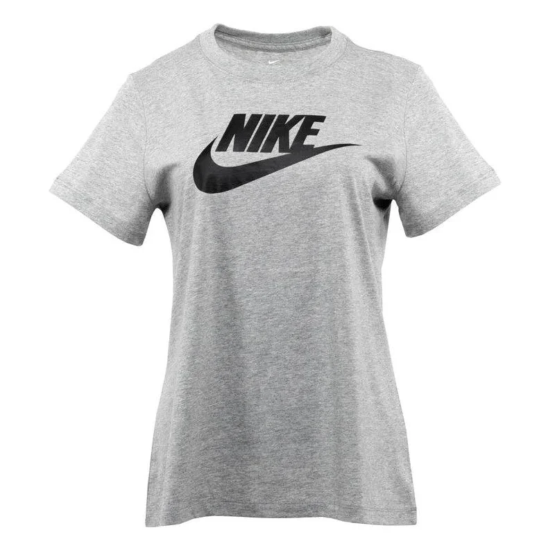 Nike Women's Plus Size Sportswear Cotton Logo T-Shirt Grey Size 2 Extra Large - XX-Large