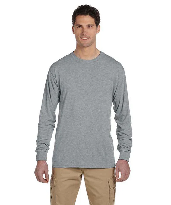 21ML - Jerzees Adult 5.3 oz. DRI-POWER® SPORT Long-Sleeve T-Shirt | Athletic Heather