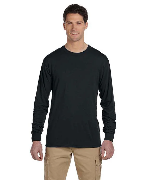 21ML - Jerzees Adult 5.3 oz. DRI-POWER® SPORT Long-Sleeve T-Shirt | Black