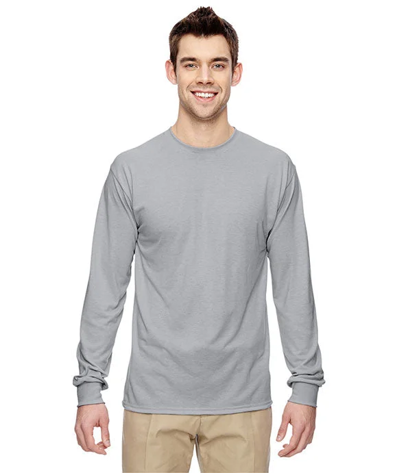 21ML - Jerzees Adult 5.3 oz. DRI-POWER® SPORT Long-Sleeve T-Shirt | Silver