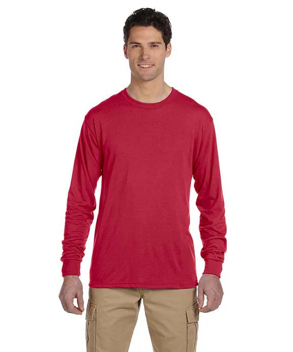 21ML - Jerzees Adult 5.3 oz. DRI-POWER® SPORT Long-Sleeve T-Shirt | True Red