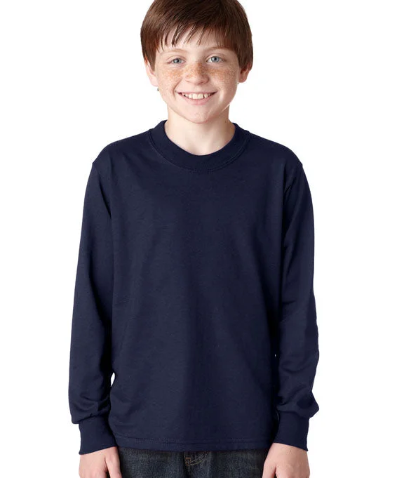 29BL - Jerzees Youth 5.6 oz. DRI-POWER® ACTIVE Long-Sleeve T-Shirt | J Navy