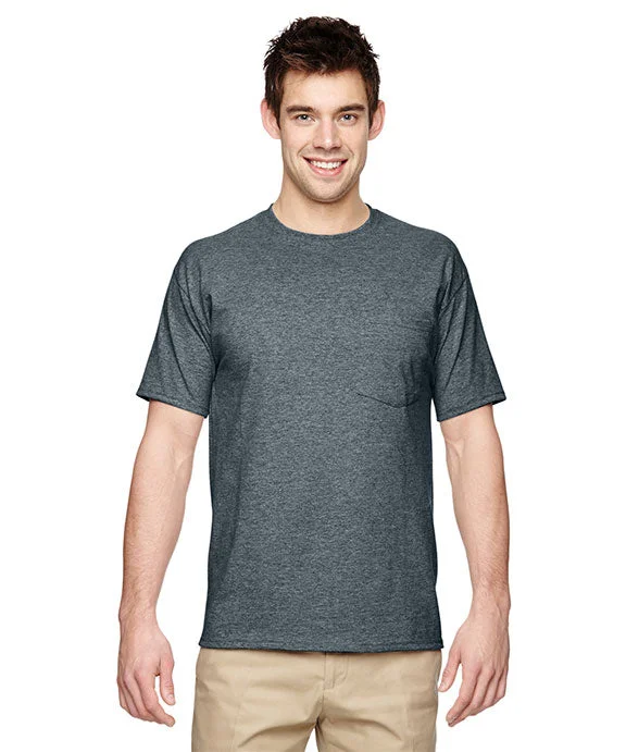 29MP - Jerzees Adult 5.6 oz. DRI-POWER® ACTIVE Pocket T-Shirt | Black Heather