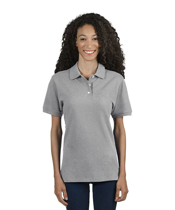 443WR - Jerzees Ladies Premium 100% Ringspun Cotton Piqué Polo Shirt | Athletic Heather