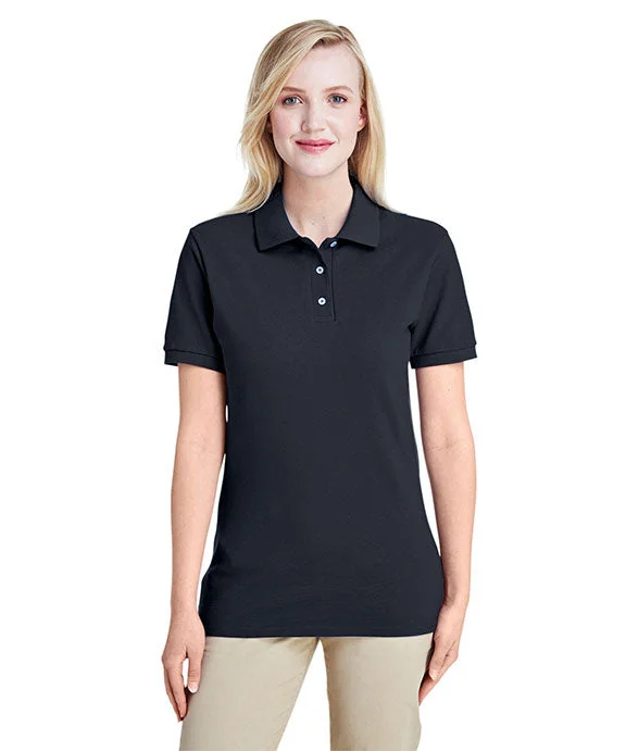 443WR - Jerzees Ladies Premium 100% Ringspun Cotton Piqué Polo Shirt | Black