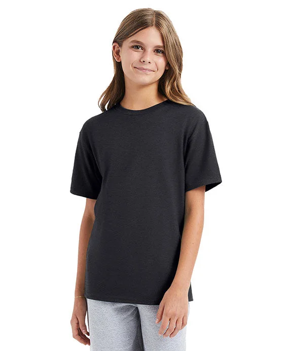 498Y - Hanes Youth Perfect-T T-Shirt | Charcoal Heather