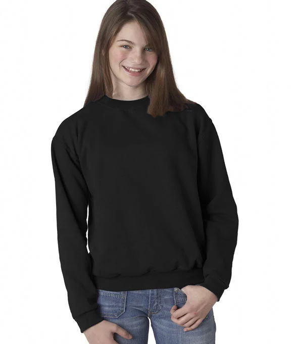 562B - Jerzees Youth NuBlend® Crew Neck Sweatshirt | Black