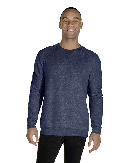 91MR - Jerzees Adult Snow Heather French Terry Crewneck Sweatshirt | Navy Snow Heather