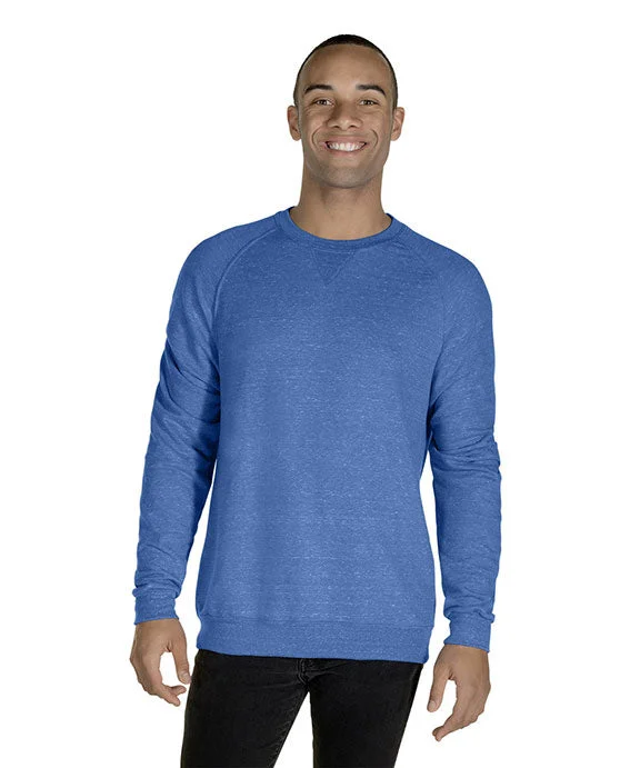 91MR - Jerzees Adult Snow Heather French Terry Crewneck Sweatshirt | Royal Snow Heather