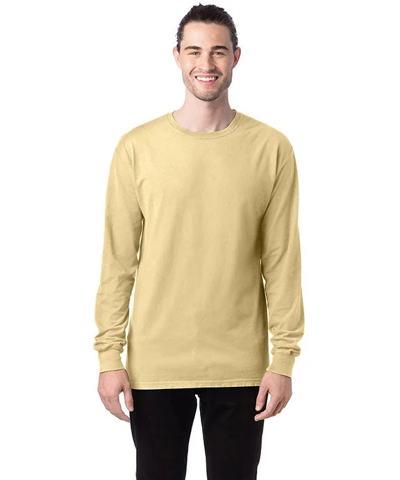 GDH200 - ComfortWash by Hanes Unisex Garment-Dyed Long-Sleeve T-Shirt | Summer Squash Yellow