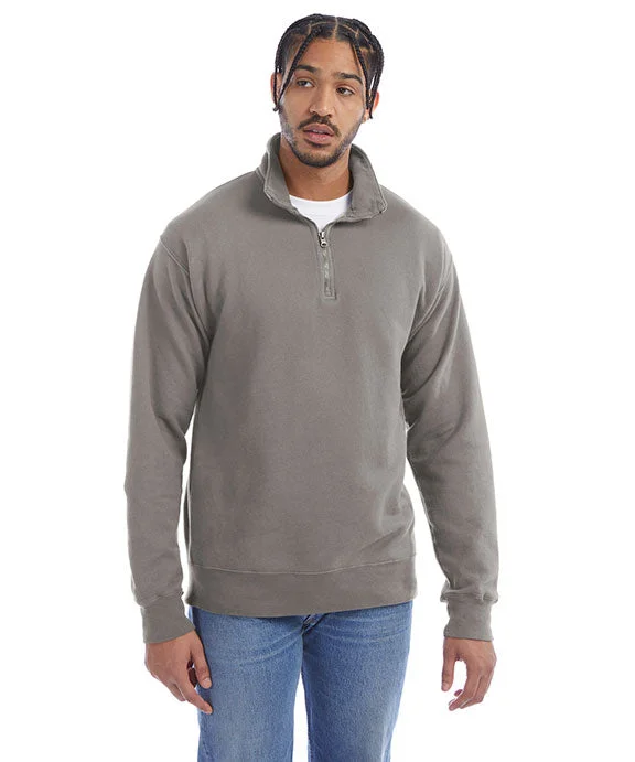 GDH425 - ComfortWash by Hanes Unisex Quarter-Zip Sweatshirt | Concrete Grey