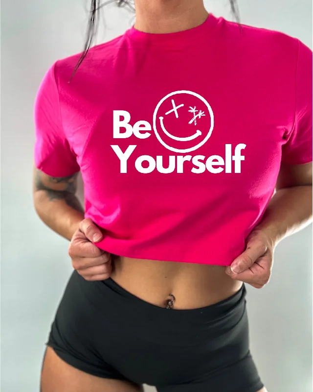 Salty Savage Ladies "Be Yourself" Performance Crop Tee | V2