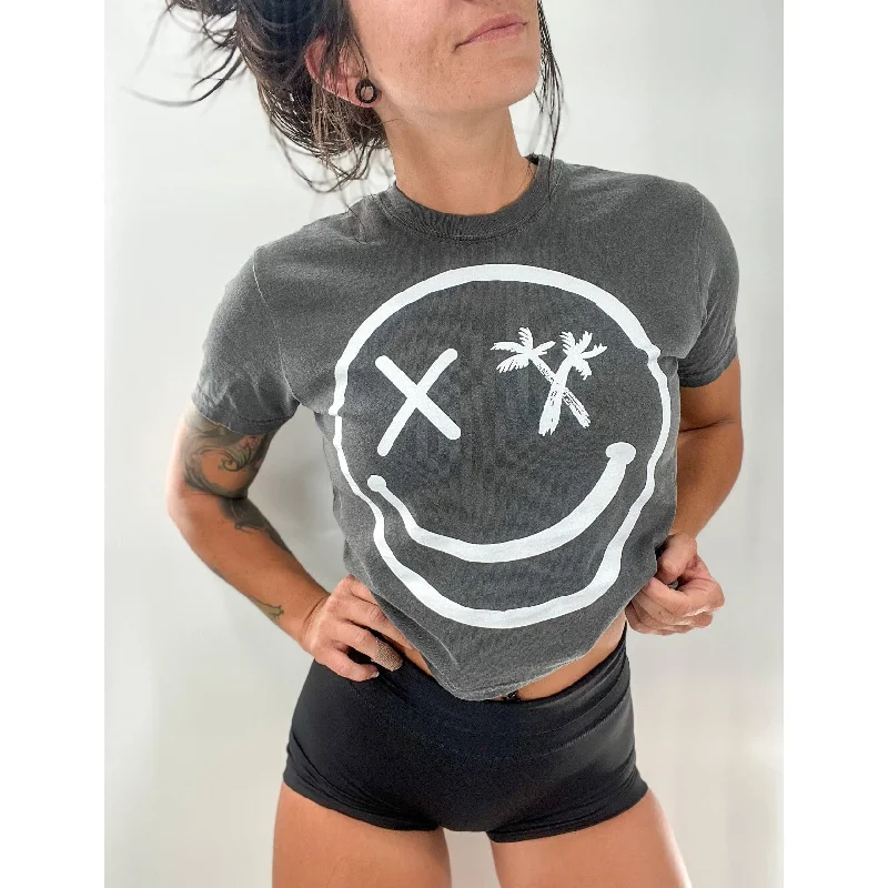 Salty Savage Ladies "Spliced Smile" Crop Tee