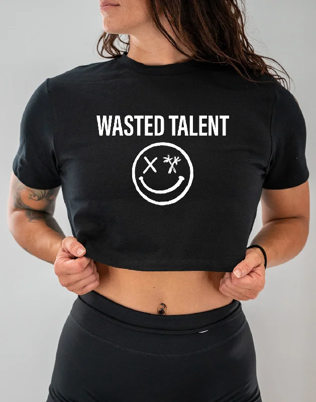 Salty Savage Ladies "Wasted Talent" Performance Crop Tee